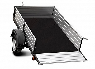 Прицеп бортовой Laker Heavy Duty Light 300, на рессорной подвеске черный