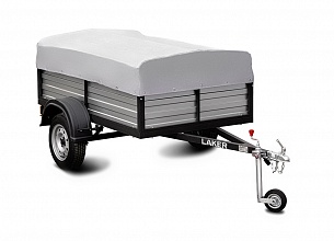 Прицеп бортовой Laker Heavy Duty Light 300, на рессорной подвеске черный