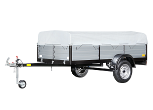 Автоприцеп LAKER  Heavy Duty Light 400/рессора, профлист, откидной, черный ш 1,3 м/д 2,5м