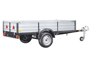 Автоприцеп LAKER  Heavy Duty Light 400/рессора, профлист, откидной, черный ш 1,3 м/д 2,5м