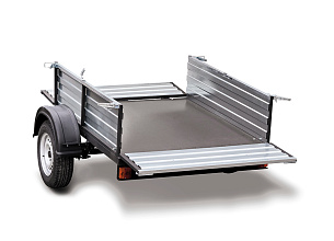 Прицеп бортовой Laker Heavy Duty Light 300, на рессорной подвеске черный