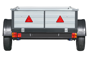 Прицеп бортовой Laker Heavy Duty Light 300, на рессорной подвеске черный