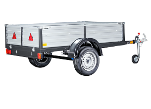 Прицеп бортовой Laker Heavy Duty Light 300, на рессорной подвеске черный