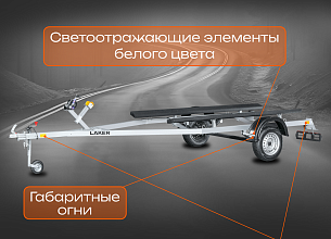 Автоприцеп Laker Smart Trailer 750, оцинкованный на рессорной подвеске